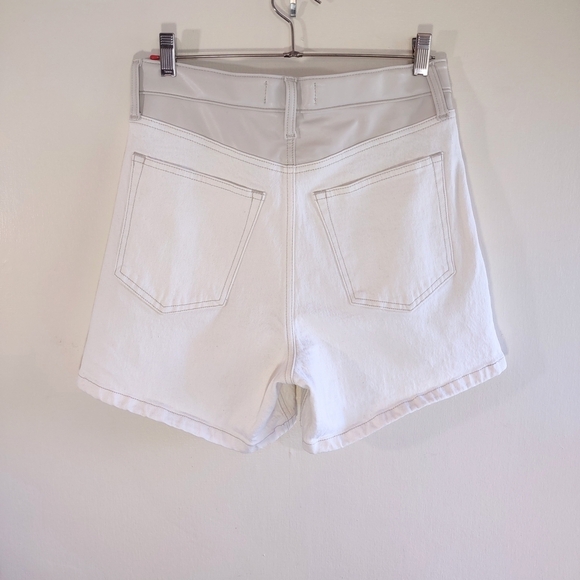 Abercrombie Fitch Faux Leather & Denim High Waist Shorts  Size 28 Urban Boho - Picture 5 of 9